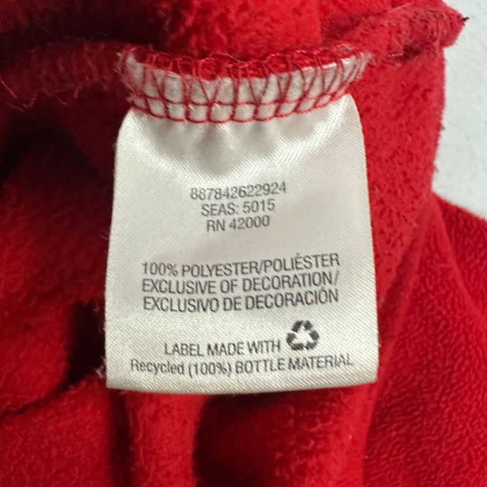 Basic Editions Red Full Zip Fleece Jacket Xl Embr… - image 4